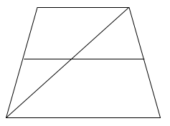 Основания трапеции равны 5 и 9. Найдите больший из отрезков, на которые делит среднюю линию этой трапеции одна из ее диагоналей.