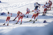 В лыжных гонках участвуют 11 спортсменов из России, 6 спортсменов из Норвегии и 3 спортсмена из Швеции. Порядок определяется жребием. Найдите вероятность того, что первым будет стартовать спортсмен не из России.